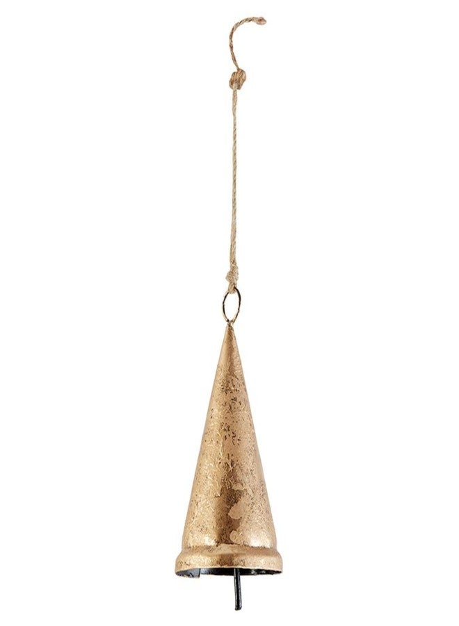 47th & Main Rustic Hanging Bells Gold Vintage Bell for Décor, Medium, Cone - Image 1